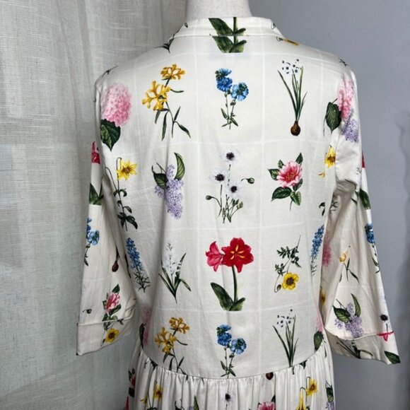 Tuckernuck Fresh Bud Royal Shirt Floral Mini Dress Button Front Women's Small - Picture 9 of 12